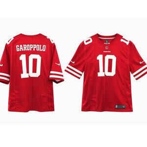 San Francisco 49ers Jimmy Garoppolo #10 Red NFL Football Jersey Mens 3XL